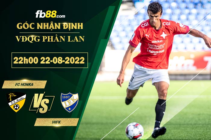 Soi kèo FC Honka vs HIFK 22h00 ngày 22/8/2022