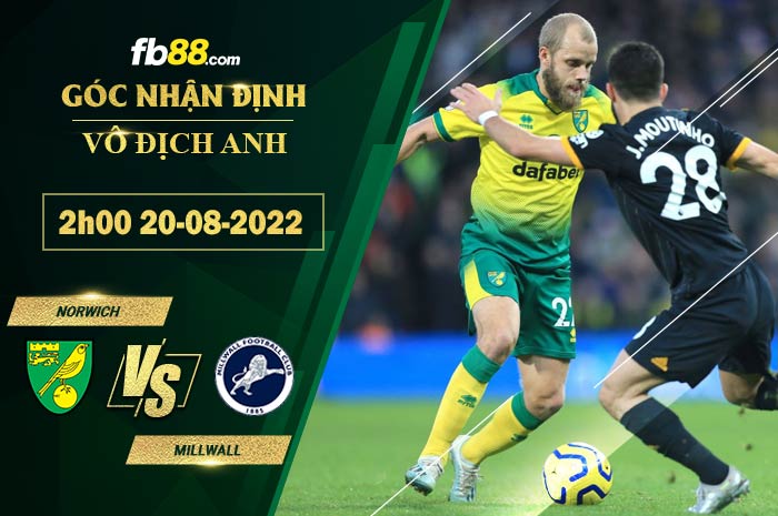 Soi kèo Norwich vs Millwall 2h00 ngày 20/8/2022