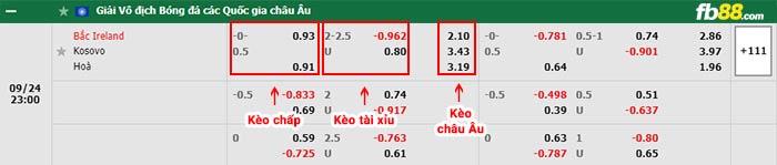 fn88-bảng kèo trận đấu Bắc Ailen vs Kosovo