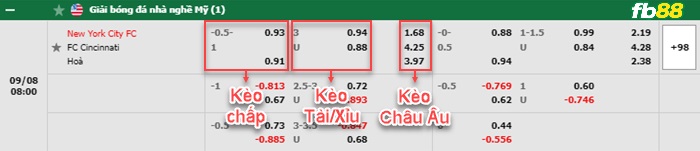 Fb88 bảng kèo trận đấu New York City vs Cincinnati