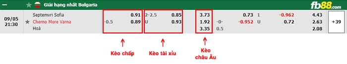 fb88-bảng kèo trận đấu Septemvri Sofia vs Cherno More