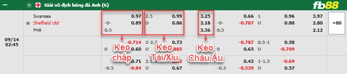 Fb88 bảng kèo trận đấu Swansea vs Sheffield United