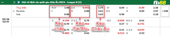 Fb88 bảng kèo trận đấu Thụy Điển vs Slovenia