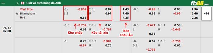 fb88-bảng kèo trận đấu West Brom vs Birmingham
