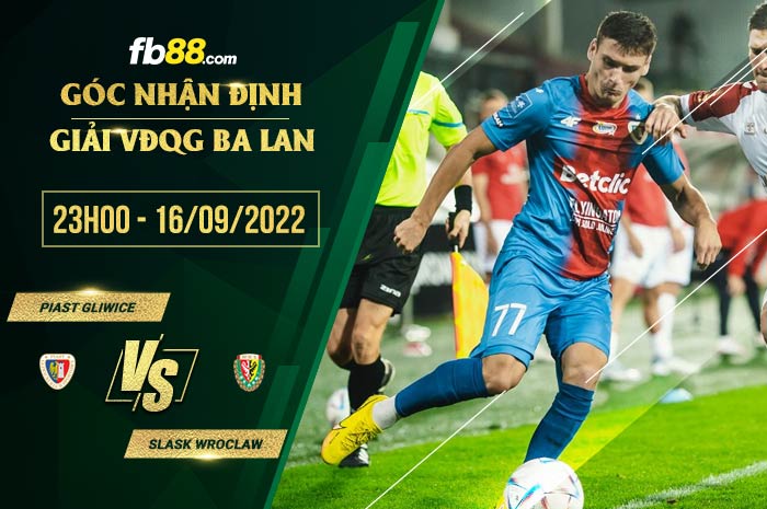 Soi kèo Piast Gliwice vs Slask Wroclaw 23h00 ngày 16/9/2022