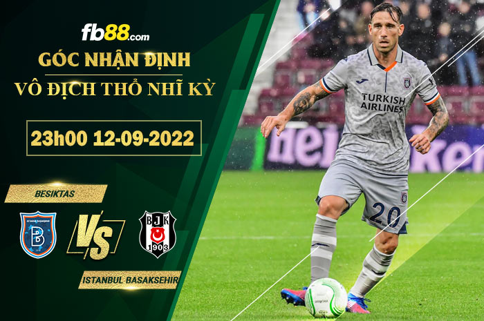 Soi kèo Besiktas vs Istanbul Basaksehir 23h00 ngày 12/9/2022