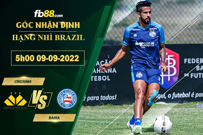 Fb88 soi kèo trận đấu Criciuma vs Bahia