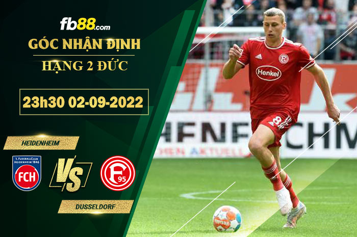 Fb88 soi kèo trận đấu Heidenheim vs Dusseldorf