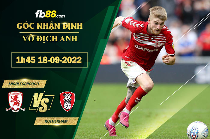 Soi kèo Middlesbrough vs Rotherham 1h45 ngày 18/9/2022