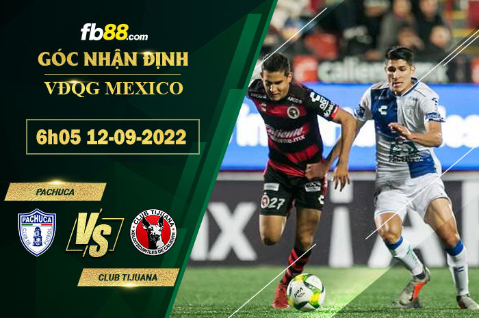 Soi kèo Pachuca vs Club Tijuana 6h05 ngày 12/9/2022