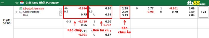 fb88-bảng kèo trận đấu Club Libertad vs Cerro Porteno