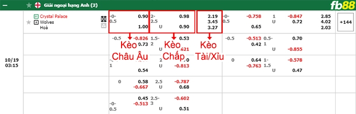 Fb88 bảng kèo trận đấu Crystal Palace vs Wolves