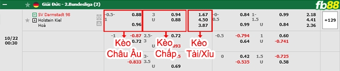 Fb88 bảng kèo trận đấu Darmstadt vs Holstein Kiel