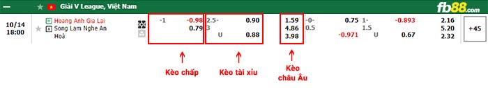 fb88-bảng kèo trận đấu HAGL vs SLNA