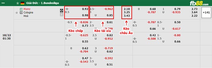 fb88-bảng kèo trận đấu Mainz vs FC Koln