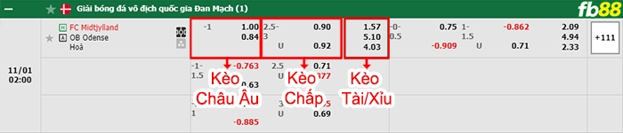 Fb88 bảng kèo trận đấu Midtjylland vs Odense