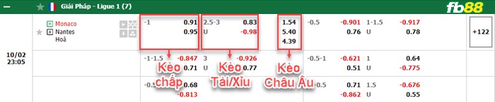 Fb88 bảng kèo trận đấu Monaco vs Nantes