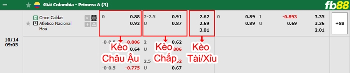 Fb88 bảng kèo trận đấu Once Caldas vs Atletico Nacional