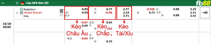Fb88 bảng kèo trận đấu Paderborn vs Werder Bremen