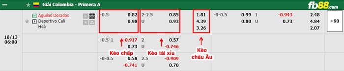 fb88-bảng kèo trận đấu Rionegro Aguilas vs Deportivo Cali