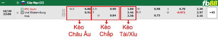 Fb88 bảng kèo trận đấu Sochi vs FC Ural