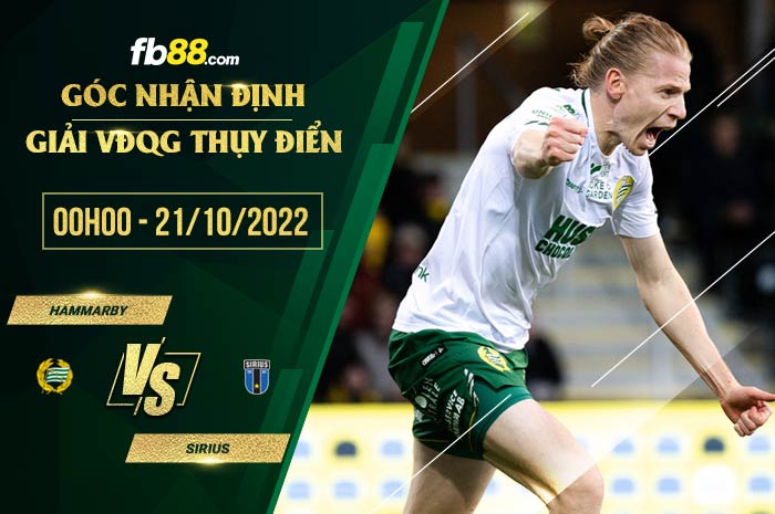 Soi kèo Hammarby vs Sirius, 0h00 ngày 21/10/2022