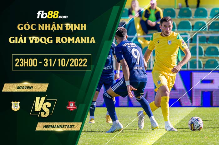 fb88-thông số trận đấu Mioveni vs Hermannstadt