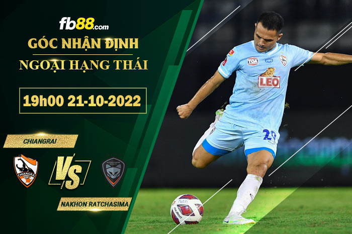 Soi kèo Chiangrai vs Nakhon Ratchasima, 19h00 ngày 21/10/2022