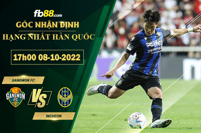 Fb88 soi kèo trận đấu Gangwon FC vs Incheon