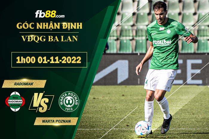 Fb88 soi kèo trận đấu Radomiak vs Warta Poznan