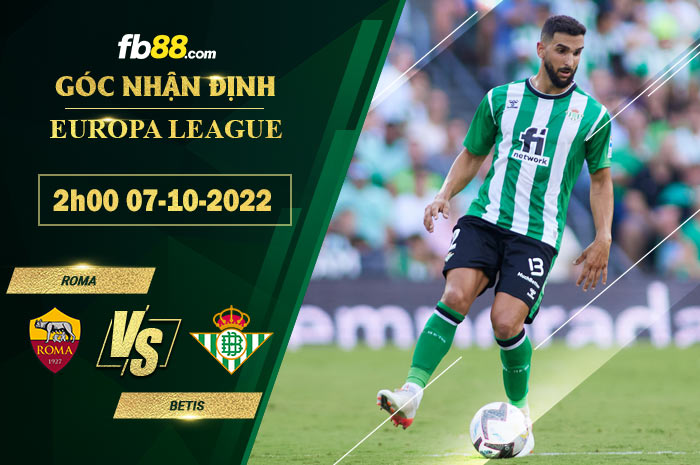 Fb88 soi kèo trận đấu Roma vs Betis