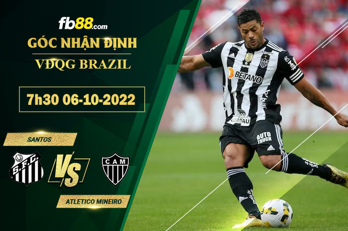 Soi kèo Santos vs Atletico Mineiro, 7h30 ngày 6/10/2022