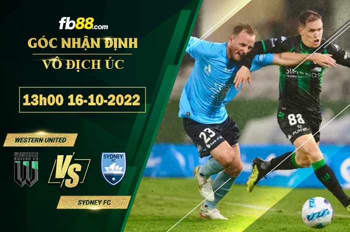 Fb88 soi kèo trận đấu Western United vs Sydney FC