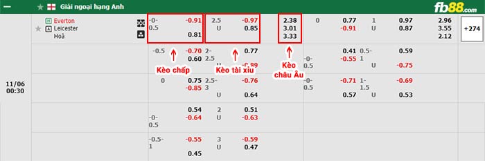 fb88-bảng kèo trận đấu Everton vs Leicester