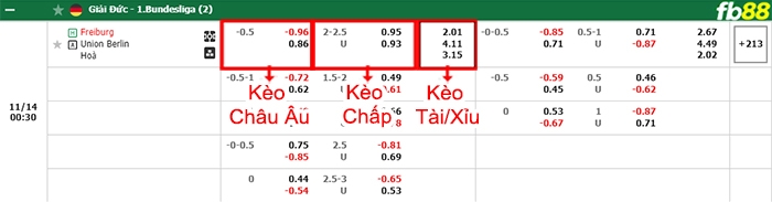 Fb88 bảng kèo trận đấu Freiburg vs Union Berlin