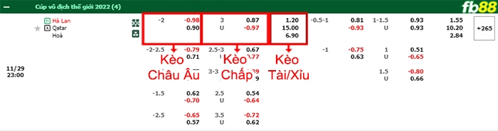 Fb88 bảng kèo trận đấu Hà Lan vs Qatar