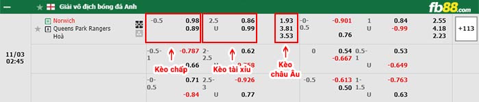 fb88-bảng kèo trận đấu Norwich vs QPR