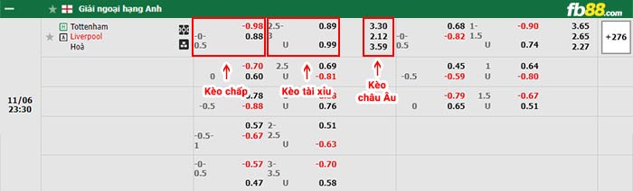 fb88-bảng kèo trận đấu Tottenham vs Liverpool