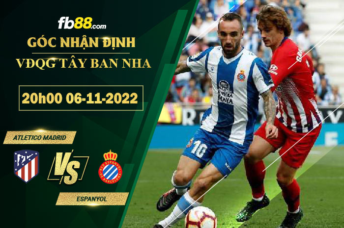 Fb88 soi kèo trận đấu Atletico Madrid vs Espanyol