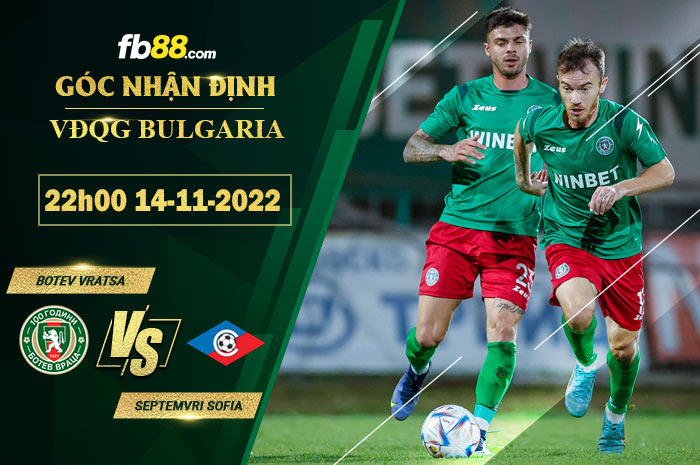 Fb88 soi kèo trận đấu Botev Vratsa vs Septemvri Sofia