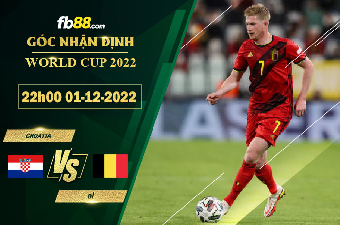 Fb88 soi kèo trận đấu Croatia vs Bỉ