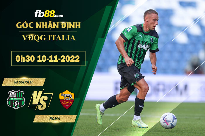 Fb88 soi kèo trận đấu Sassuolo vs Roma