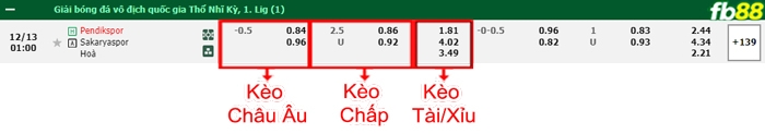 Fb88 bảng kèo trận đấu Pendikspor vs Sakaryaspor