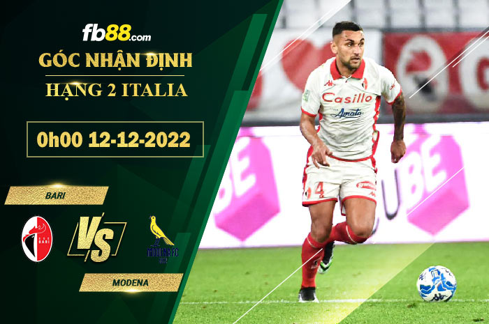 Fb88 soi kèo trận đấu Bari vs Modena