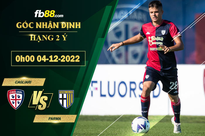 Fb88 soi kèo trận đấu Cagliari vs Parma