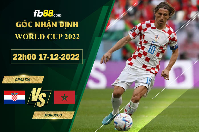 Fb88 soi kèo trận đấu Croatia vs Morocco