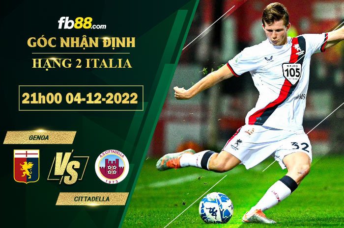 Fb88 soi kèo trận đấu Genoa vs Cittadella