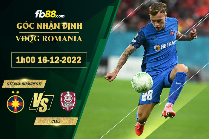 Fb88 soi kèo trận đấu Steaua Bucuresti vs Cluj