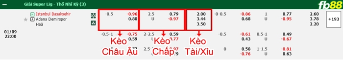 Fb88 bảng kèo trận đấu Basaksehir vs Adana Demirspor