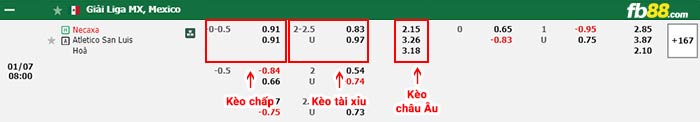 fb88-bảng kèo trận đấu Club Necaxa vs San Luis